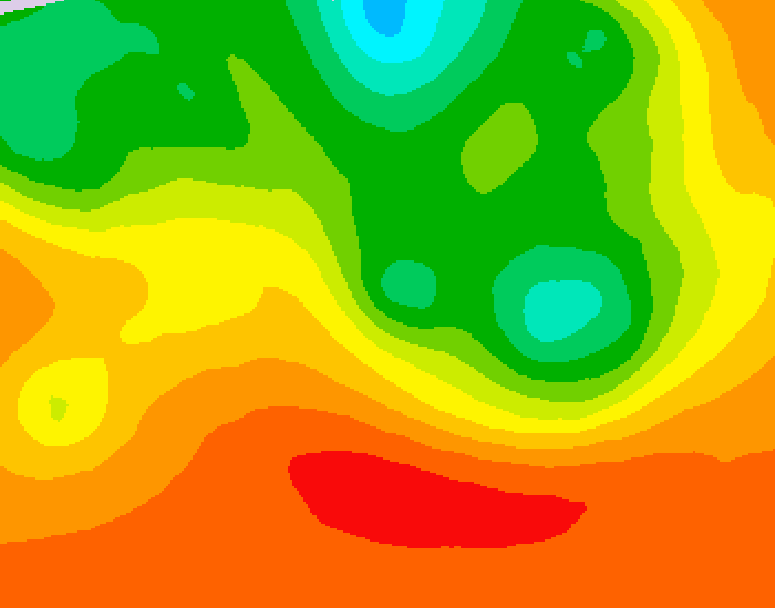 GDPS 500 millibar geopotential height 048 hour forecast chart for Canada based on 2026/07/13 1200Z data