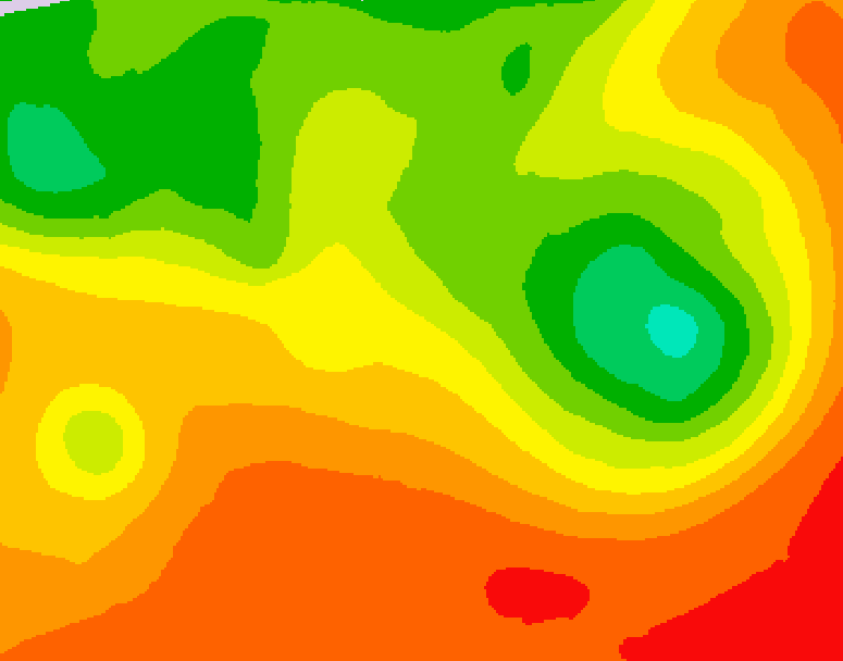 GDPS 500 millibar geopotential height 096 hour forecast chart for Canada based on 2026/07/13 1200Z data