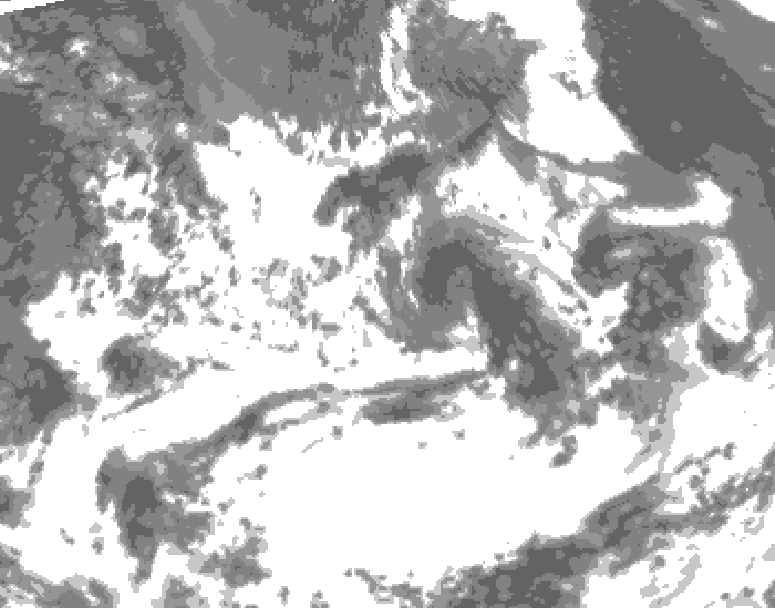 GDPS total cloud 030 hour forecast chart for Canada based on 2026/07/13 0000Z data