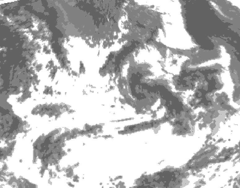 GDPS total cloud 036 hour forecast chart for Canada based on 2026/07/13 0000Z data