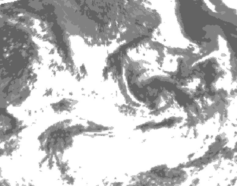 GDPS total cloud 042 hour forecast chart for Canada based on 2026/07/13 0000Z data