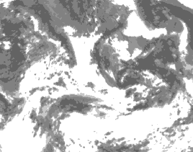 GDPS total cloud 054 hour forecast chart for Canada based on 2026/07/13 0000Z data