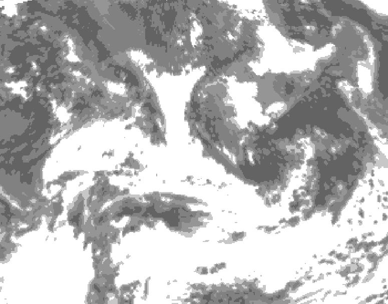 GDPS total cloud 060 hour forecast chart for Canada based on 2026/07/13 0000Z data