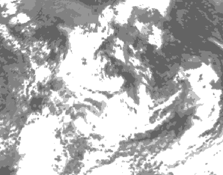 GDPS total cloud 144 hour forecast chart for Canada based on 2026/07/13 0000Z data