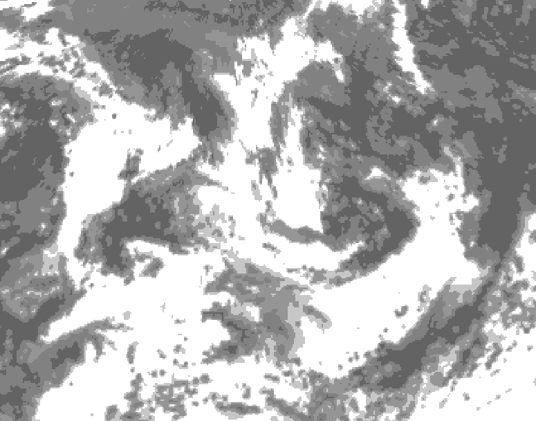 GDPS total cloud 174 hour forecast chart for Canada based on 2026/07/13 0000Z data