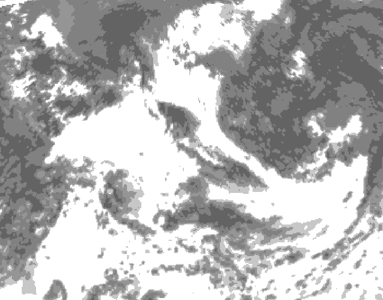 GDPS total cloud 120 hour forecast chart for Canada based on 2026/07/13 1200Z data