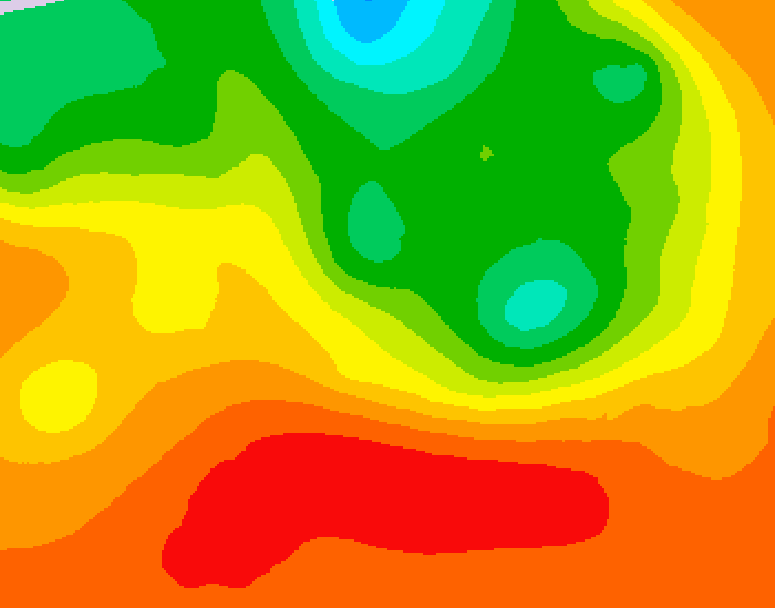 GDPS 500 millibar geopotential height 024 hour forecast chart for Canada based on 2026/07/14 0000Z data