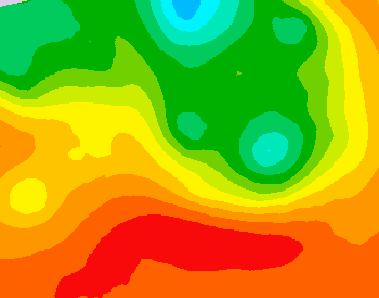 GDPS 500 millibar geopotential height 030 hour forecast chart for Canada based on 2026/07/14 0000Z data