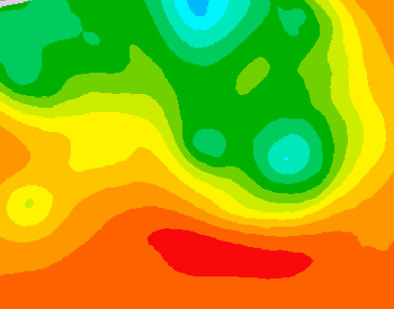 GDPS 500 millibar geopotential height 036 hour forecast chart for Canada based on 2026/07/14 0000Z data