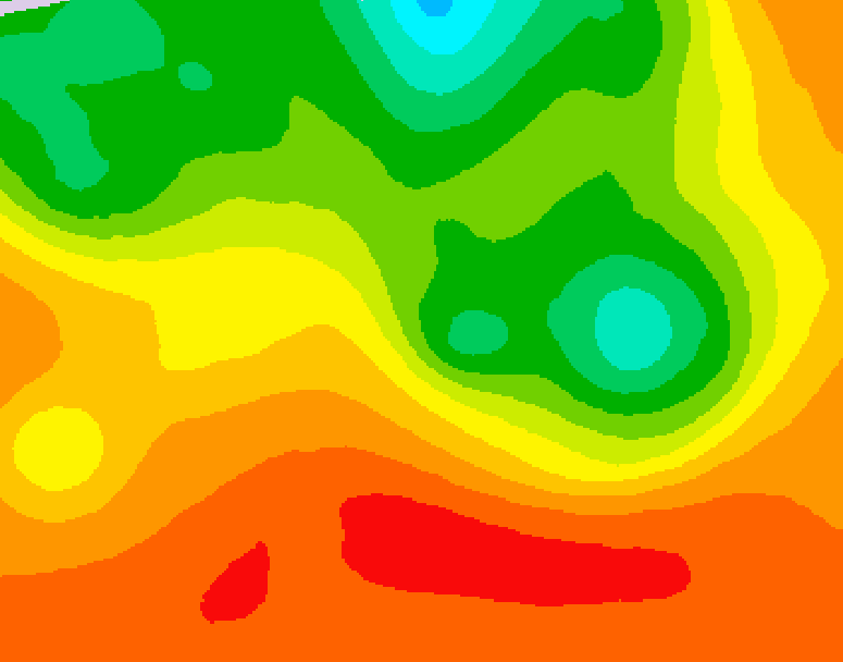 GDPS 500 millibar geopotential height 042 hour forecast chart for Canada based on 2026/07/14 0000Z data