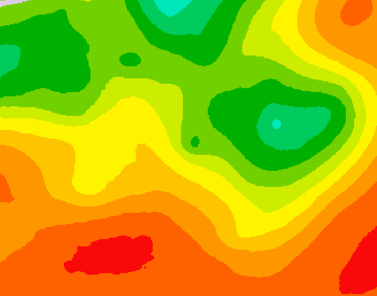 GDPS 500 millibar geopotential height 126 hour forecast chart for Canada based on 2026/07/14 0000Z data