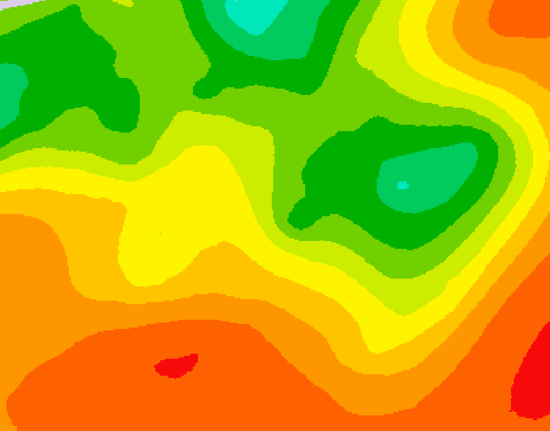 GDPS 500 millibar geopotential height 132 hour forecast chart for Canada based on 2026/07/14 0000Z data