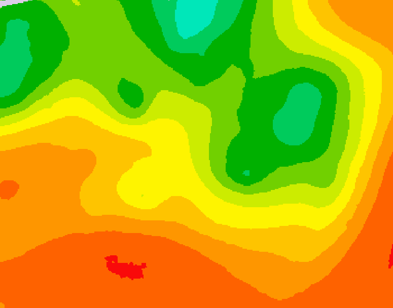 GDPS 500 millibar geopotential height 150 hour forecast chart for Canada based on 2026/07/14 0000Z data