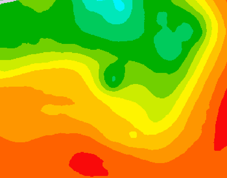 GDPS 500 millibar geopotential height 186 hour forecast chart for Canada based on 2026/07/14 0000Z data