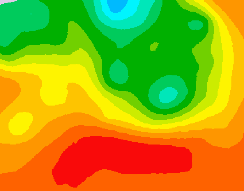 GDPS 500 millibar geopotential height 012 hour forecast chart for Canada based on 2026/07/14 1200Z data