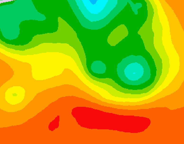GDPS 500 millibar geopotential height 024 hour forecast chart for Canada based on 2026/07/14 1200Z data