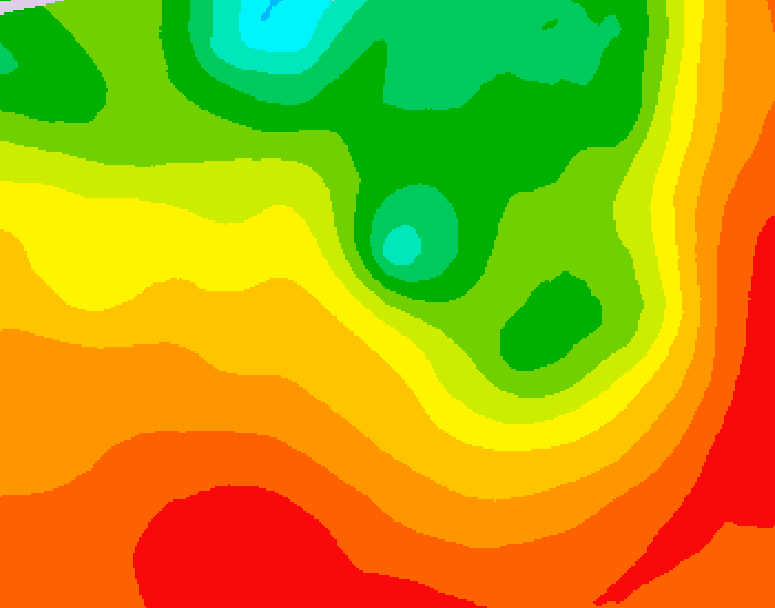 GDPS 500 millibar geopotential height 222 hour forecast chart for Canada based on 2026/07/14 1200Z data