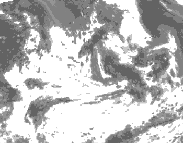 GDPS total cloud 012 hour forecast chart for Canada based on 2026/07/14 0000Z data