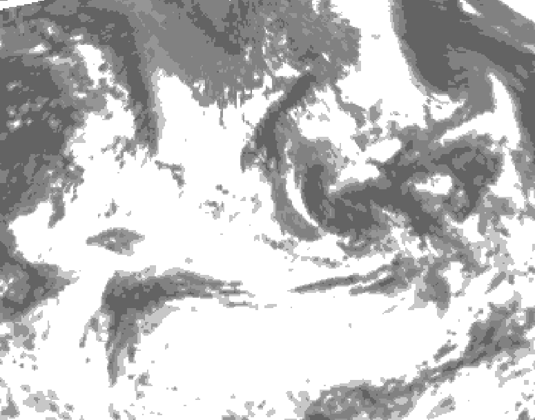 GDPS total cloud 018 hour forecast chart for Canada based on 2026/07/14 0000Z data