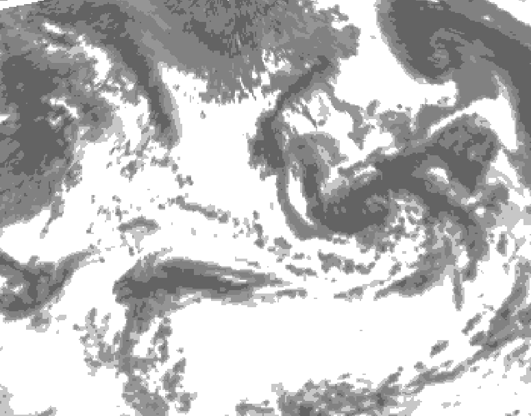 GDPS total cloud 024 hour forecast chart for Canada based on 2026/07/14 0000Z data