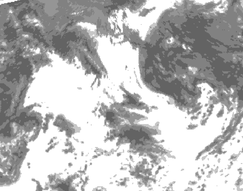 GDPS total cloud 090 hour forecast chart for Canada based on 2026/07/14 0000Z data