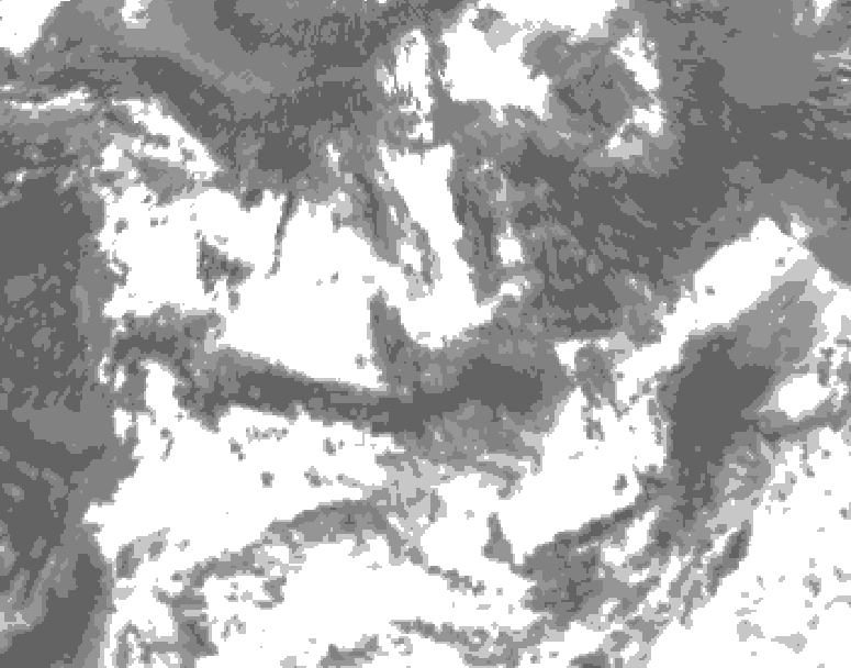 GDPS total cloud 120 hour forecast chart for Canada based on 2026/07/14 1200Z data