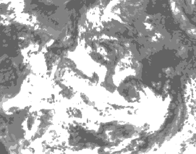 GDPS total cloud 216 hour forecast chart for Canada based on 2026/07/14 1200Z data
