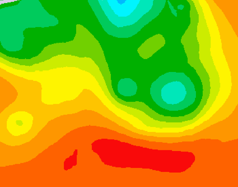 GDPS 500 millibar geopotential height 012 hour forecast chart for Canada based on 2026/07/15 0000Z data
