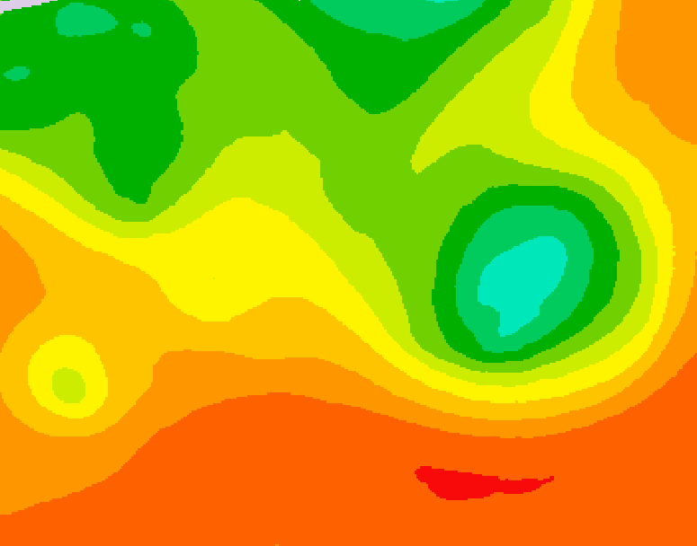 GDPS 500 millibar geopotential height 036 hour forecast chart for Canada based on 2026/07/15 0000Z data