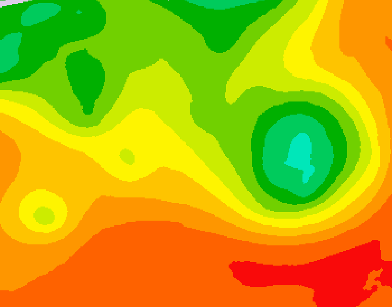 GDPS 500 millibar geopotential height 042 hour forecast chart for Canada based on 2026/07/15 0000Z data