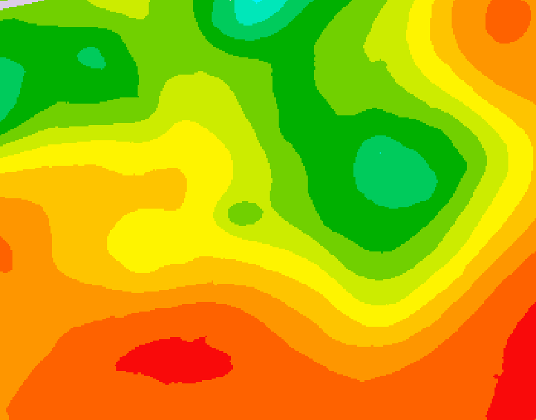 GDPS 500 millibar geopotential height 102 hour forecast chart for Canada based on 2026/07/15 0000Z data
