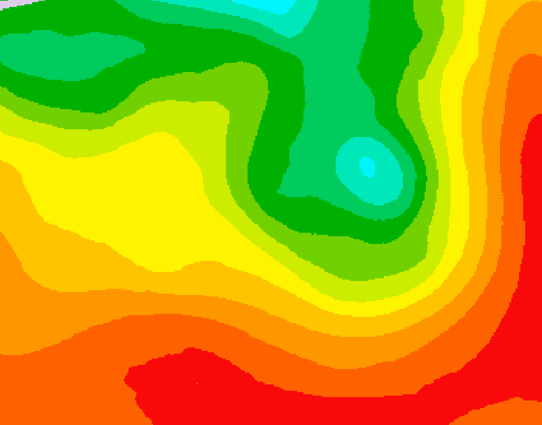 GDPS 500 millibar geopotential height 222 hour forecast chart for Canada based on 2026/07/15 0000Z data