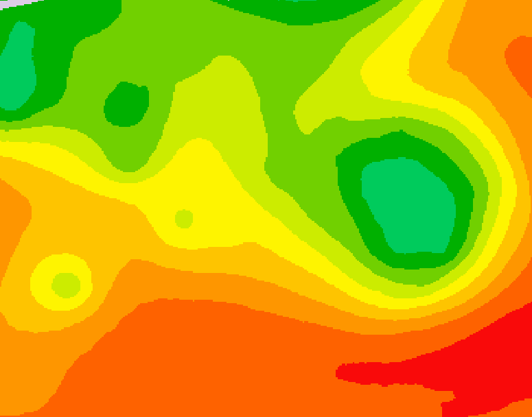 GDPS 500 millibar geopotential height 036 hour forecast chart for Canada based on 2026/07/15 1200Z data