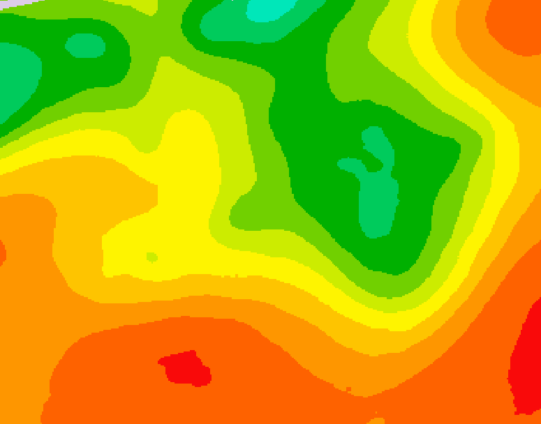 GDPS 500 millibar geopotential height 096 hour forecast chart for Canada based on 2026/07/15 1200Z data