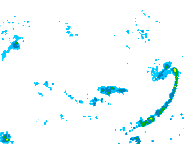 GDPS precipitation 126 hour forecast chart for Canada based on 2026/07/15 0000Z data