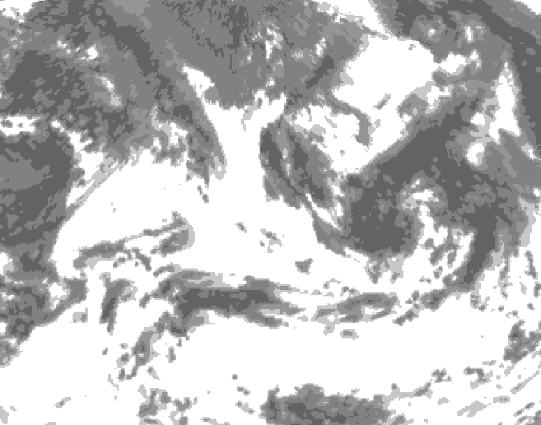 GDPS total cloud 012 hour forecast chart for Canada based on 2026/07/15 0000Z data