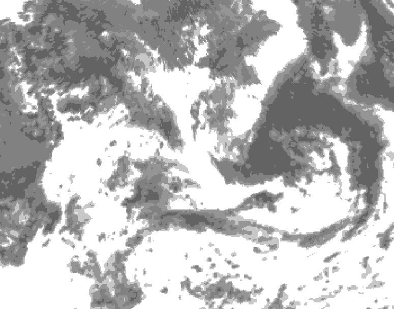 GDPS total cloud 030 hour forecast chart for Canada based on 2026/07/15 0000Z data
