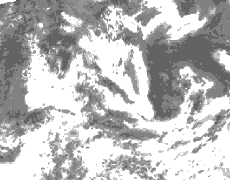 GDPS total cloud 048 hour forecast chart for Canada based on 2026/07/15 0000Z data