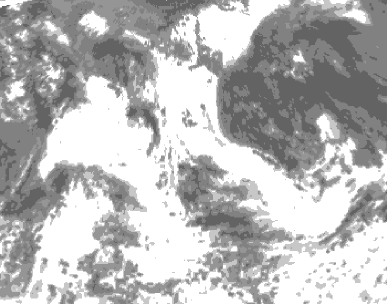 GDPS total cloud 072 hour forecast chart for Canada based on 2026/07/15 0000Z data