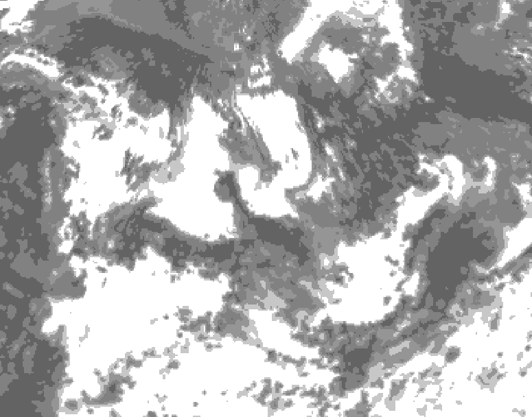 GDPS total cloud 108 hour forecast chart for Canada based on 2026/07/15 0000Z data