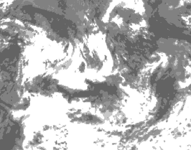 GDPS total cloud 114 hour forecast chart for Canada based on 2026/07/15 0000Z data