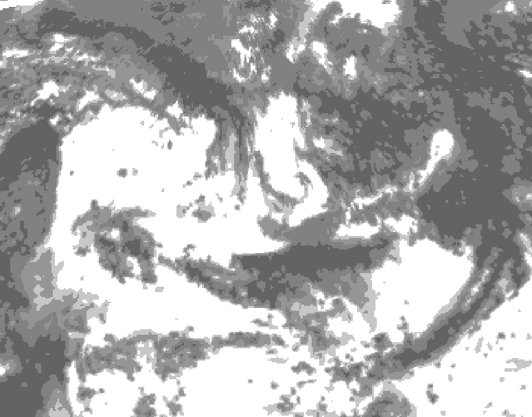GDPS total cloud 126 hour forecast chart for Canada based on 2026/07/15 0000Z data