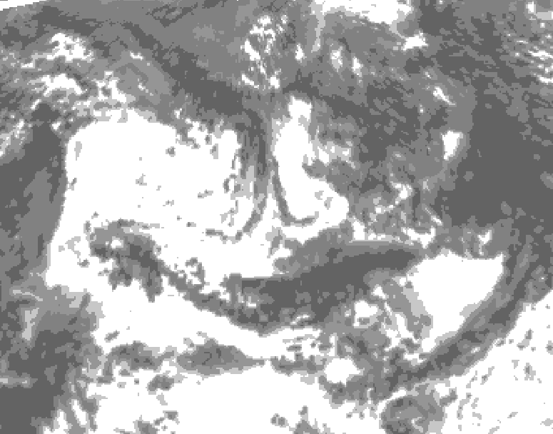 GDPS total cloud 132 hour forecast chart for Canada based on 2026/07/15 0000Z data
