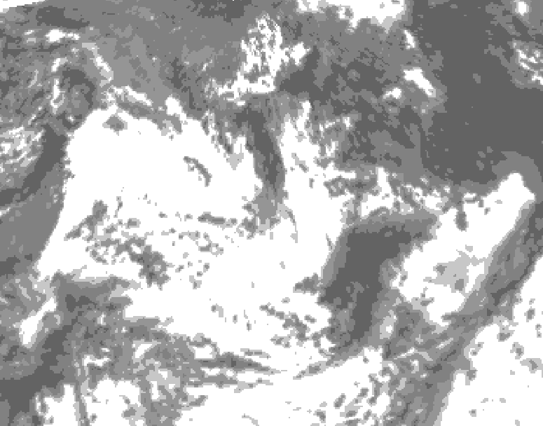 GDPS total cloud 144 hour forecast chart for Canada based on 2026/07/15 0000Z data