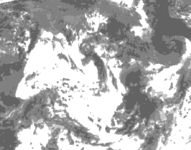 GDPS total cloud 156 hour forecast chart for Canada based on 2026/07/15 0000Z data
