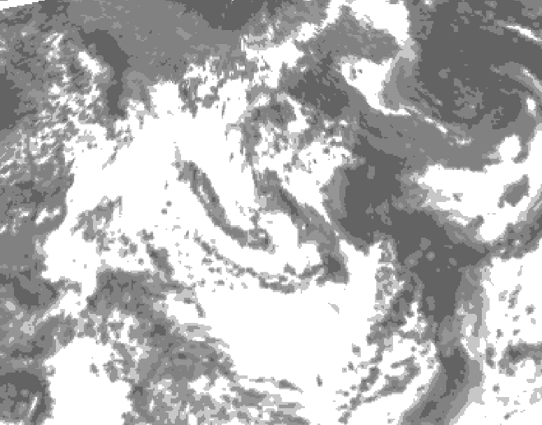 GDPS total cloud 168 hour forecast chart for Canada based on 2026/07/15 0000Z data