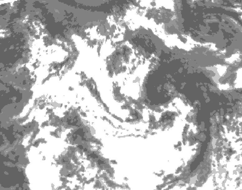 GDPS total cloud 180 hour forecast chart for Canada based on 2026/07/15 0000Z data