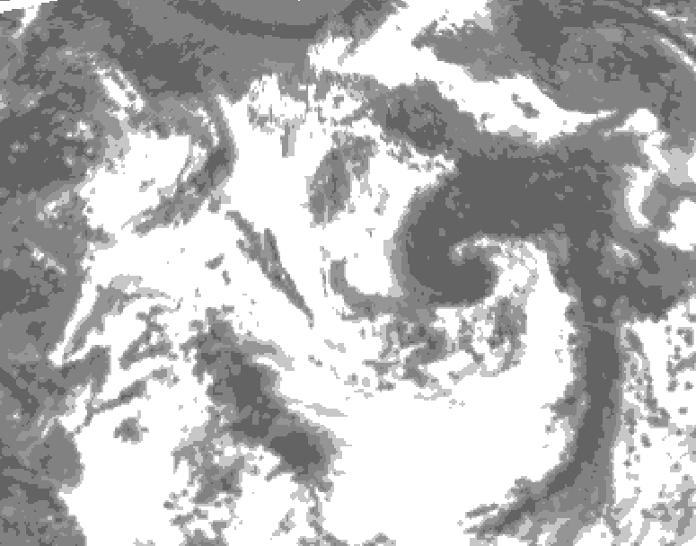 GDPS total cloud 186 hour forecast chart for Canada based on 2026/07/15 0000Z data