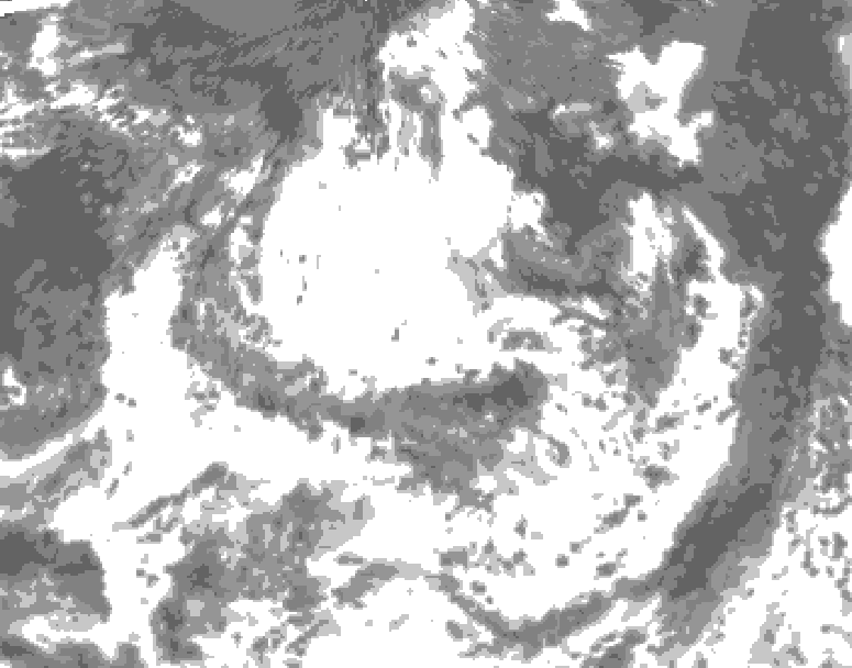 GDPS total cloud 240 hour forecast chart for Canada based on 2026/07/15 0000Z data