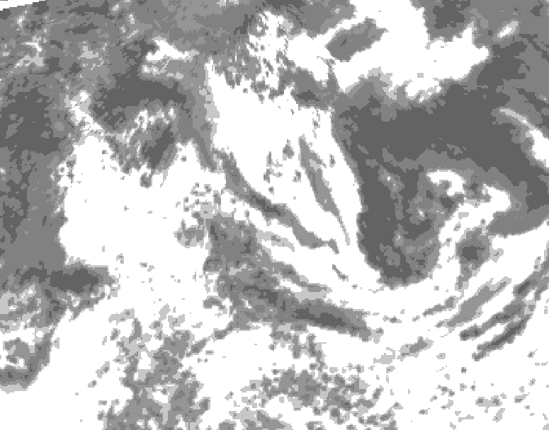 GDPS total cloud 036 hour forecast chart for Canada based on 2026/07/15 1200Z data